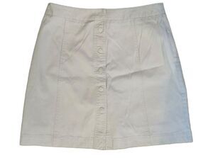 Kate Hill Casual 100% Cotton Front Snap Buttons Khaki Skort Skirt Women's Sz 10